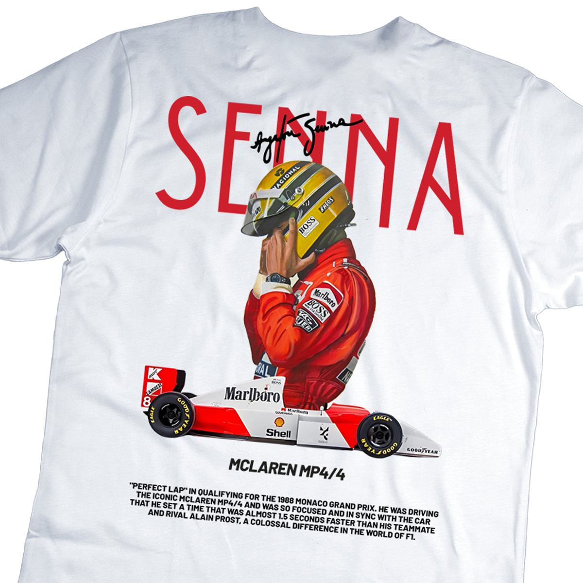 Playera Ayrton Senna F1 Mclaren MP4/4 Gazen - Gazen