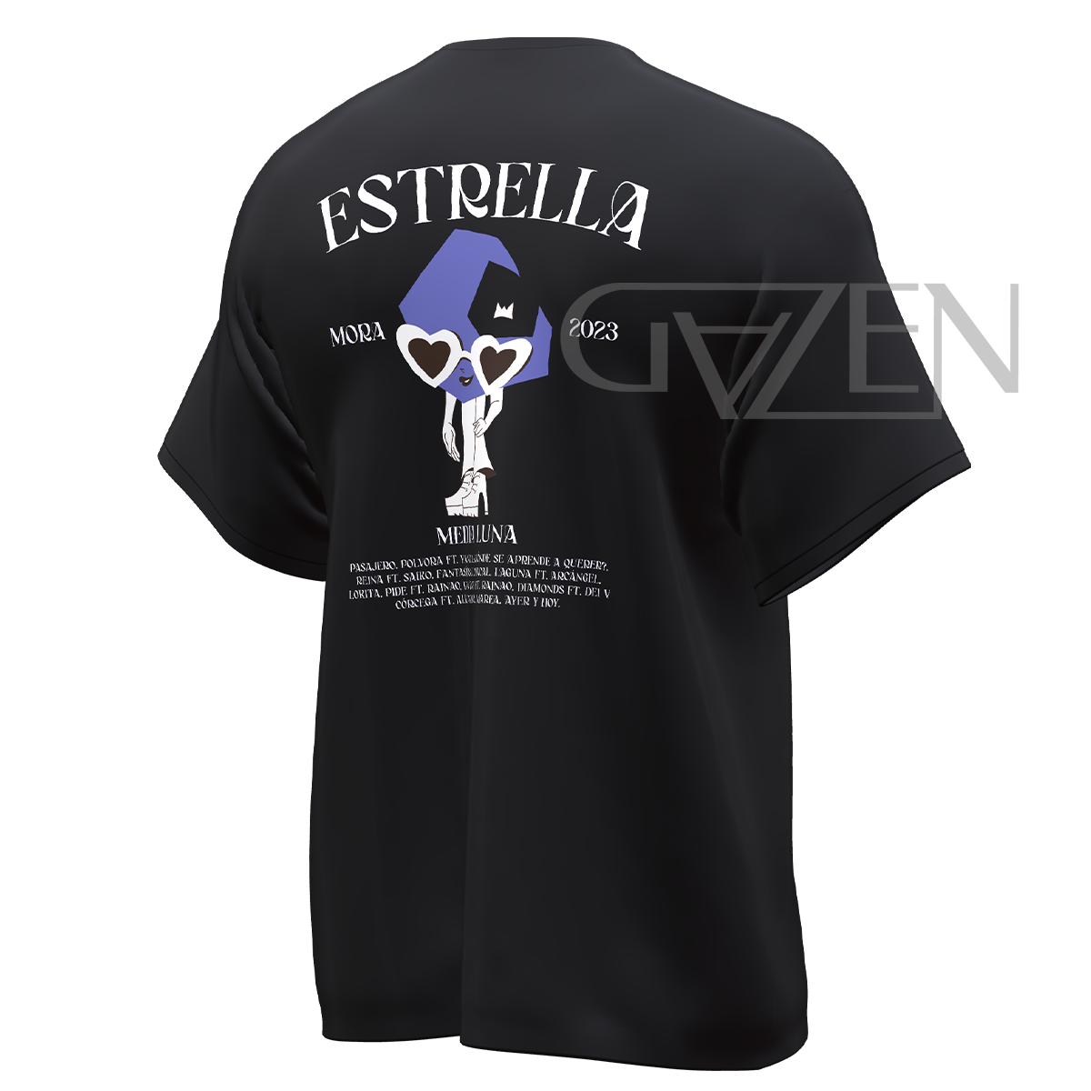 Playera Mora Estrella y Media Luna Gazen - Gazen