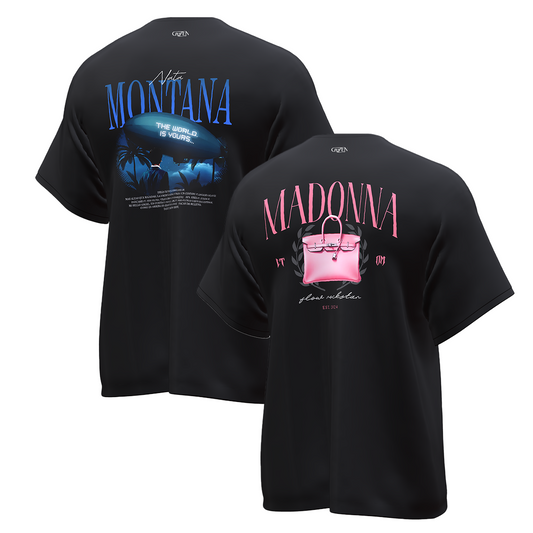 Duo Playera Nata Montana / Madonna /the Wolrd Is Yours Gazen - Gazen