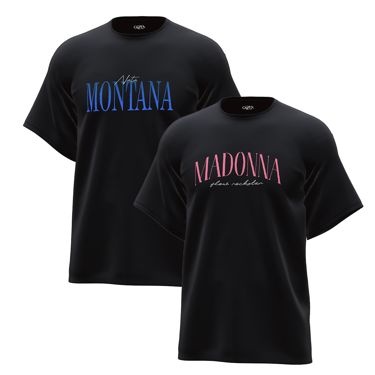 Duo Playera Nata Montana / Madonna /the Wolrd Is Yours Gazen - Gazen