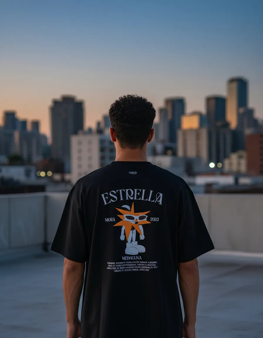 Playera para pareja Mora Estrella y Media Luna Gazen