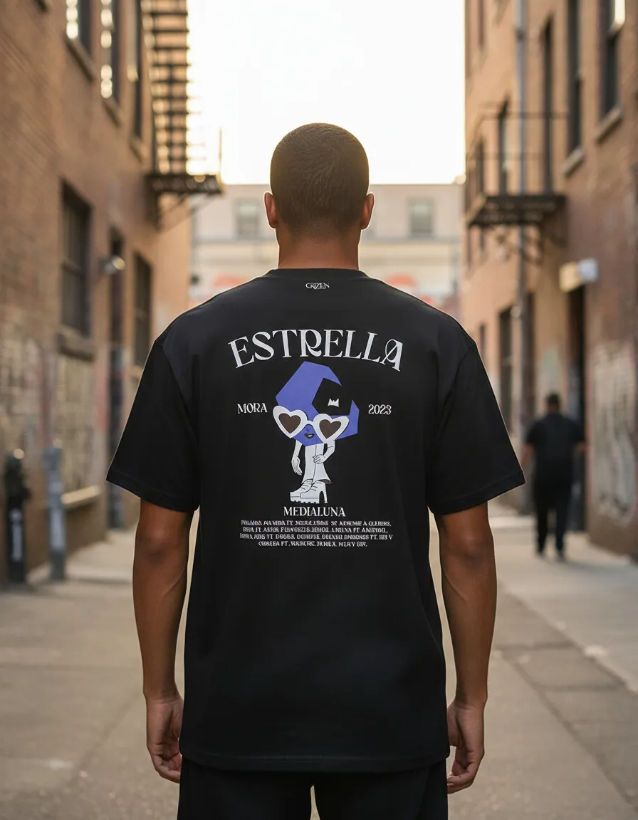Playera para pareja Mora Estrella y Media Luna Gazen
