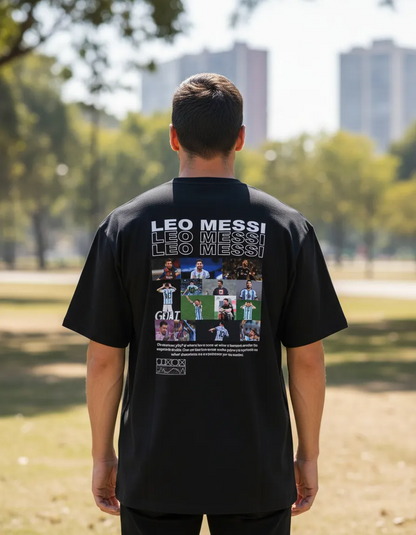 Playera Leo Messi Negra | Camiseta de Fútbol Streetwear
