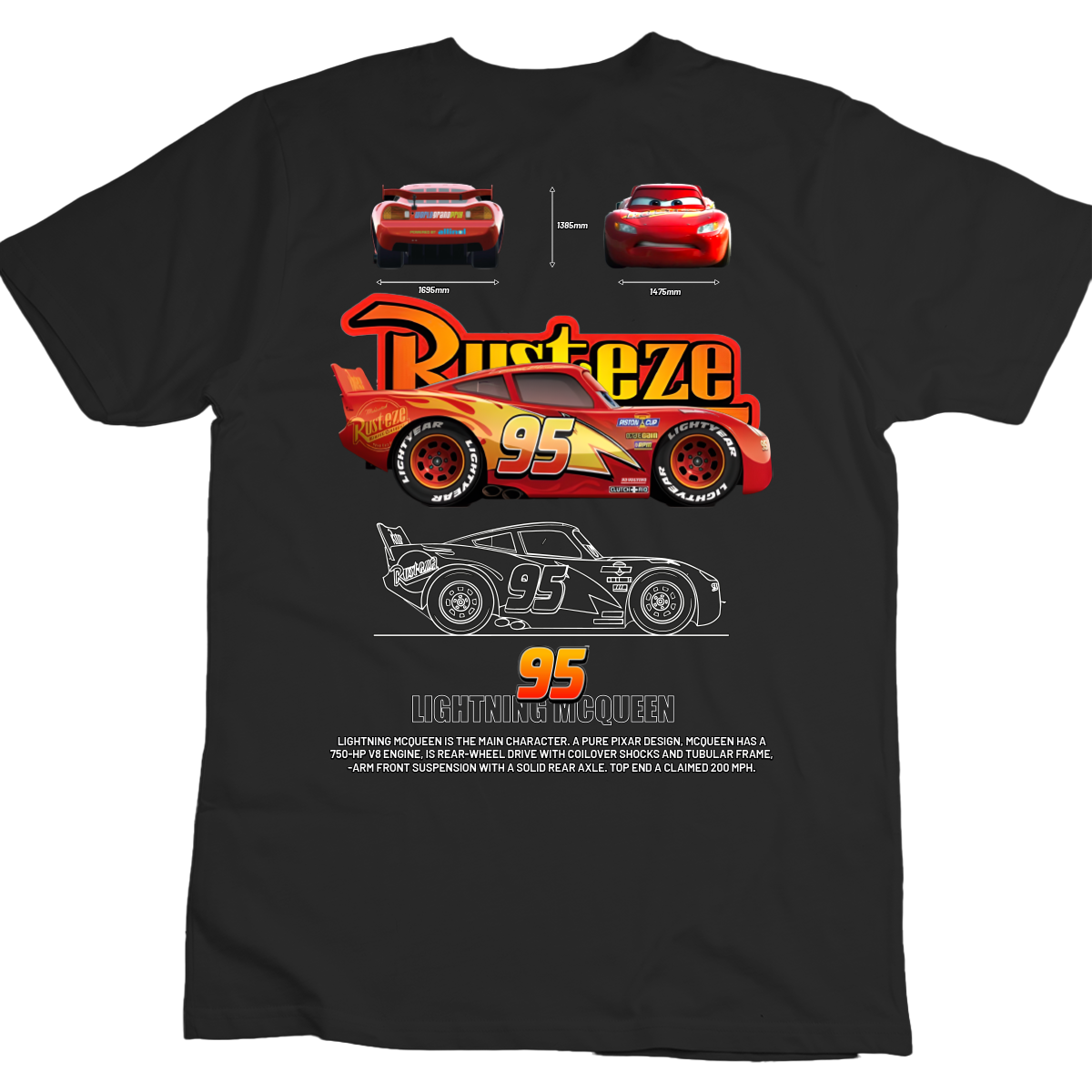 Playera Cars Rayo Mcqueen Gazen - Gazen