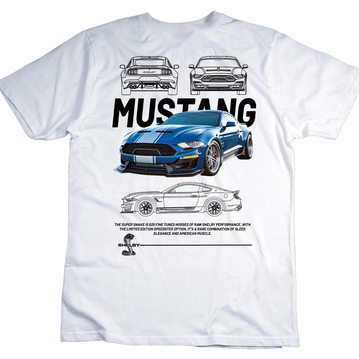 Playera Mustang Shelby Super Snake Gazen - Gazen