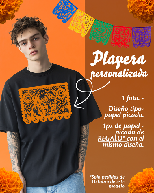 Playera Estampado Papel Picado Personalizada