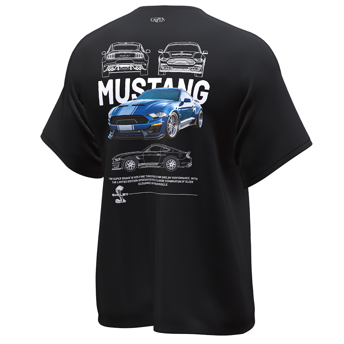 Playera Mustang Shelby Super Snake Gazen - Gazen