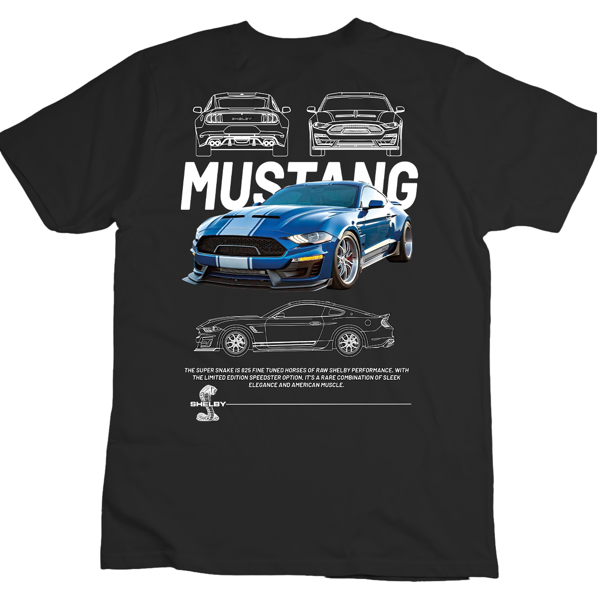 Playera Mustang Shelby Super Snake Gazen - Gazen